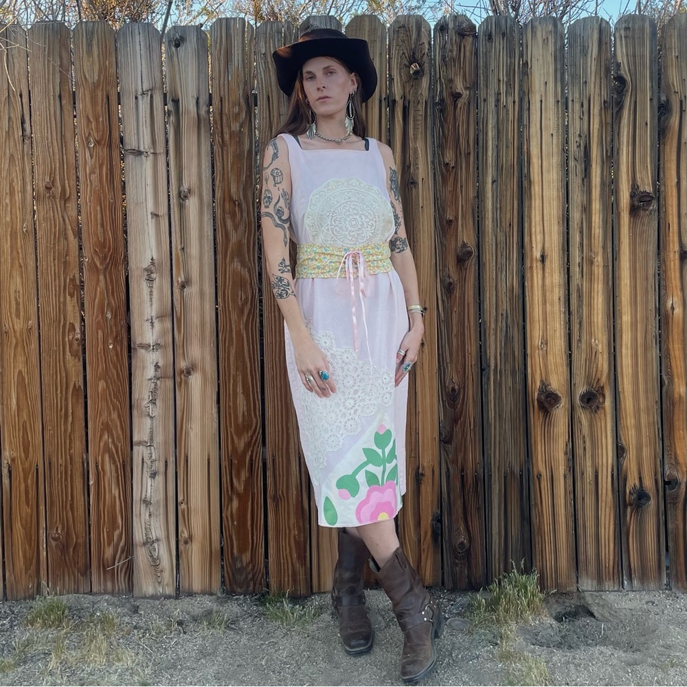 Vintage Upcycled Patchwork Dress - image 3